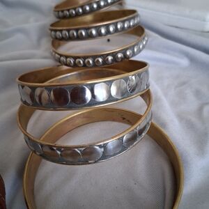 Elegant Gold and Silver Bangle Set No Gold 6